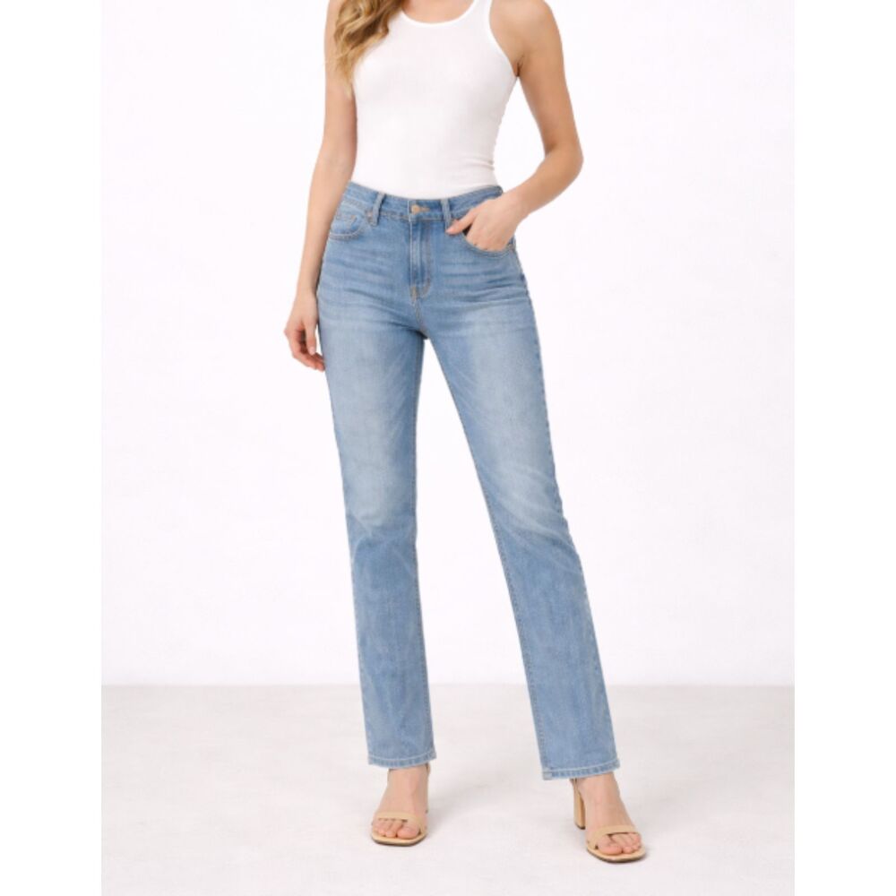 Elizabeth and James The Vintage Straight Jeans 12-31 Light Wash Mid Rise Denim